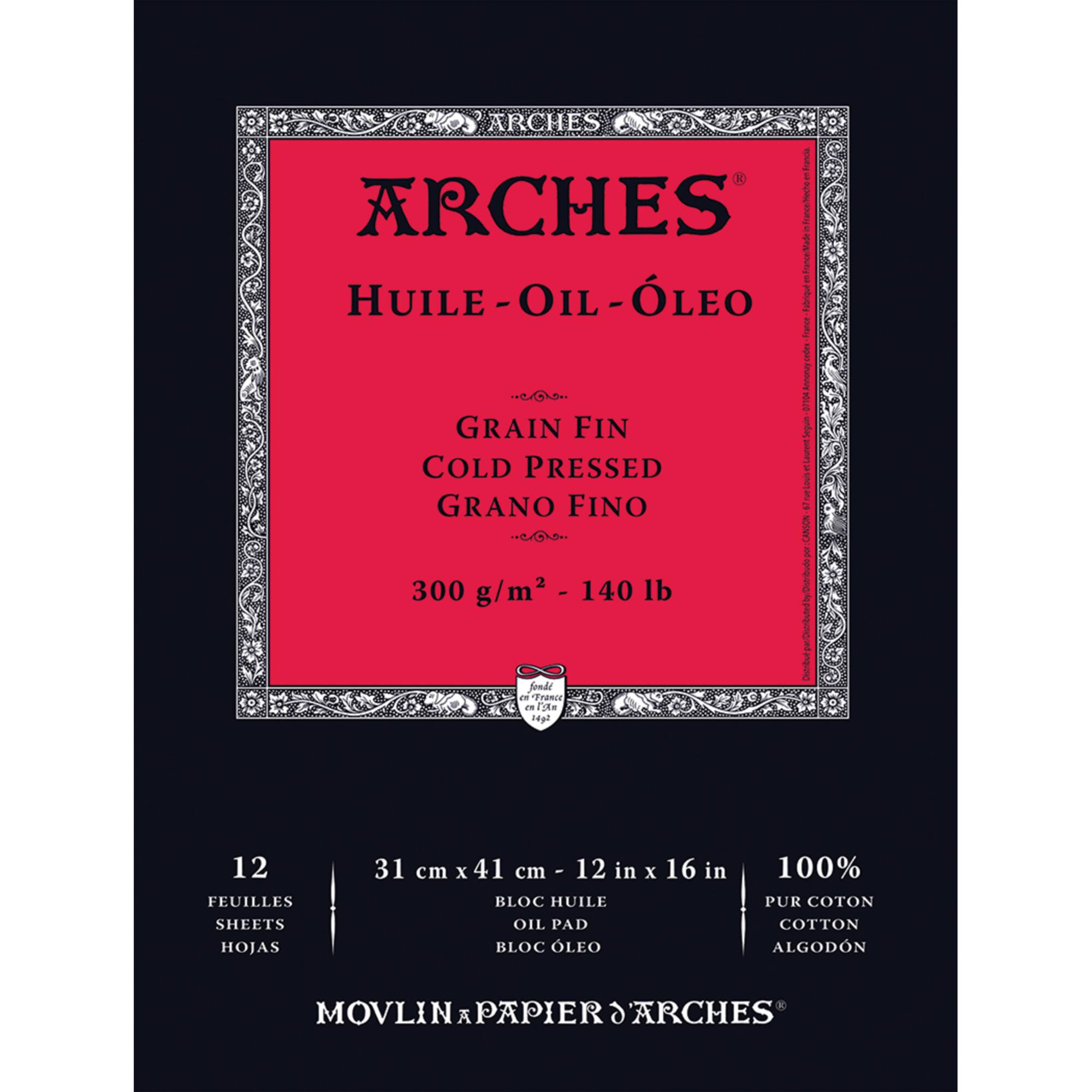 Arches® 12" x 16" Oil Paper Pad